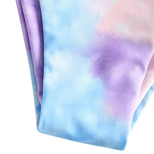 ZAFUL Bikini para mujer Tie Dye con tirantes finos, acolchado, traje de baño de dos piezas Multi-a M