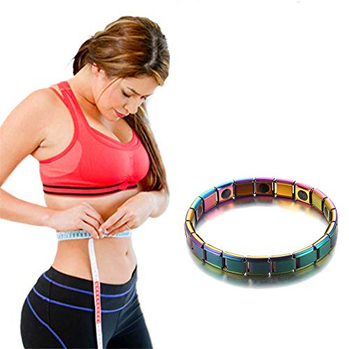 ZAJIWF Pulsera magnética Pulsera de Terapia magnética Productos para Bajar de Peso Joyería para la Salud Joyería para Hombres y Mujeres,Verde