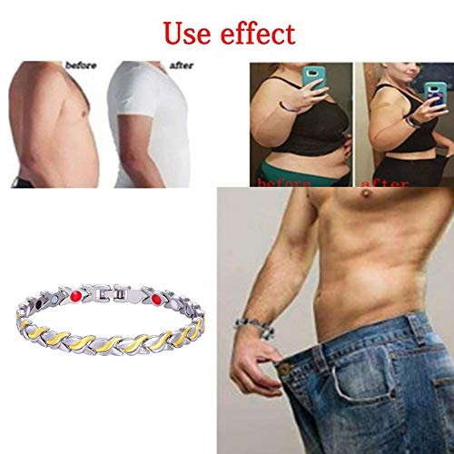 ZAJIWF Pulsera para Bajar de Peso Quemando Grasa Terapia magnética Pulsera para Bajar de Peso Forma del Cuerpo Pulsera para Hombres y Mujeres