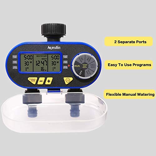 ZALE - Aspersor de agua para jardinería, aspersor electrónico digital, válvula solenoide de jardín, control de riego para césped y jardín ZALE - Aspersor de agua para jardinería, aspersor electrónico digital, válvula solenoide de jardín, control de riego para césped y jardín