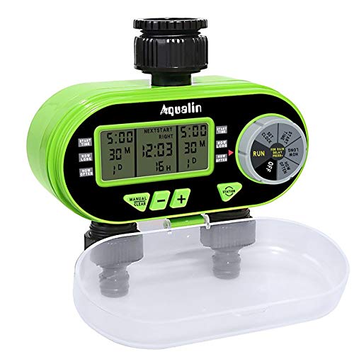 ZALE - Aspersor de agua para jardinería, aspersor electrónico digital, válvula solenoide de jardín, control de riego para césped y jardín