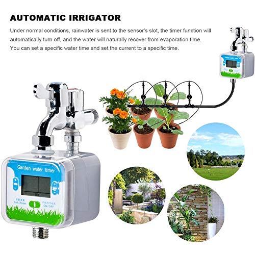 ZALE - Aspersor de agua para jardinería, con pantalla electrónica para césped, controlador automático de riego para césped y jardín