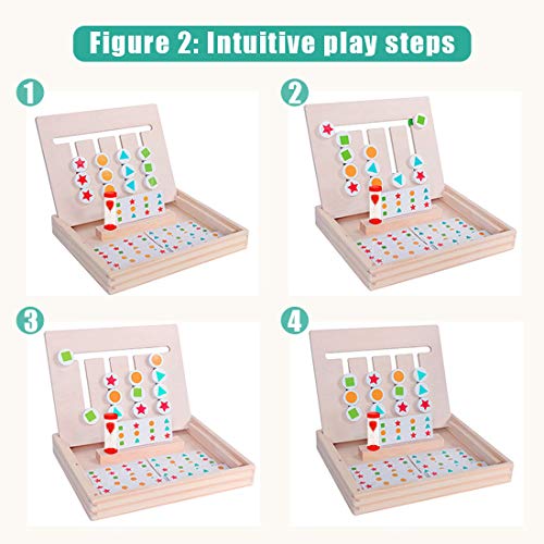 Zaloife Juguetes Montessori de Madera Puzzles de Color Tablero con Tarjetas de Patrón y Disco, Juego Educativos Niños, Juego de Regalo de Cumpleaños Rompecabezas para Niños 3 4 5 Años Zaloife Juguetes Montessori de Madera Puzzles de Color Tablero con Tarjetas de Patrón y Disco, Juego Educativos Niños, Juego de Regalo de Cumpleaños Rompecabezas para Niños 3 4 5 Años