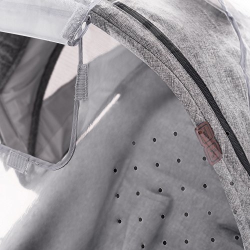Zamboo - Protector de lluvia Universal para Silla de paseo - Burbuja de lluvia con ventana de contacto, buena circulación del aire, fácil montaje, sin PVC Zamboo - Protector de lluvia Universal para Silla de paseo - Burbuja de lluvia con ventana de contacto, buena circulación del aire, fácil montaje, sin PVC