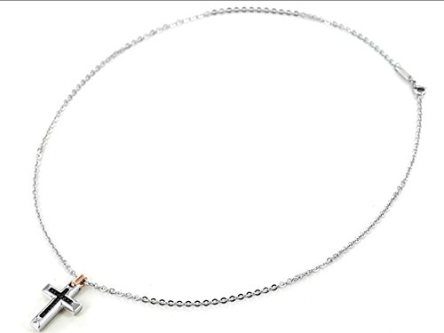 Zancan Collar de hombre con cruz y espinelli EHC051