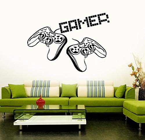 zaosan Etiqueta de la Pared Decoración para el hogar Wallpaper Niños GamingGamer Controller Video Niños Pegatinas de Pared DIY Sala de Juegos Dormitorio Vinilo Vinilo de Pared 108x72cm