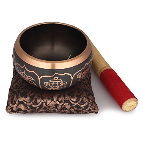 Zap Impex ® Cuenco tibetano para meditación tibetana o yoga, 100 cm Zap Impex ® Cuenco tibetano para meditación tibetana o yoga, 100 cm