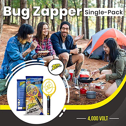ZAP IT!! Exterminador eléctrico de insectos - Raqueta eléctrica exterminadora de insectos, matamoscas y matamosquitos - Carga USB de 4000 voltios, Luz LED superbrillante para golpear en la oscuridad ZAP IT!! Exterminador eléctrico de insectos - Raqueta eléctrica exterminadora de insectos, matamoscas y matamosquitos - Carga USB de 4000 voltios, Luz LED superbrillante para golpear en la oscuridad