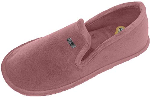 Zapatilla de Estar por casa/Biorelax/Mujer/Cerrada de Talón/Empeine Suapel/Suela de Goma Antideslizante/con Cámara de Aire/Color Rosa Salmón/Talla 37