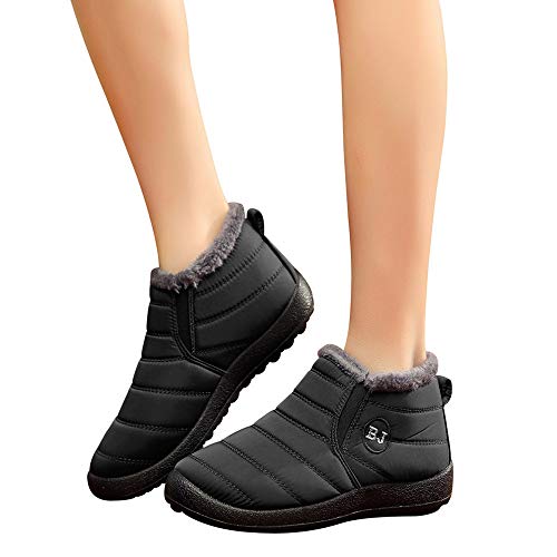 Zapatillas Altas Outdoor Antideslizante Botas de Nieve Invierno Forro Calentar Tobillo Al Aire Libre Zapatos Mujer de Invierno Sneakers Negro Azul Rojo 35-43 Lonshell