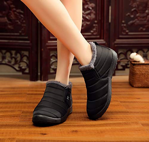 Zapatillas Altas Outdoor Antideslizante Botas de Nieve Invierno Forro Calentar Tobillo Al Aire Libre Zapatos Mujer de Invierno Sneakers Negro Azul Rojo 35-43 Lonshell Zapatillas Altas Outdoor Antideslizante Botas de Nieve Invierno Forro Calentar Tobillo Al Aire Libre Zapatos Mujer de Invierno Sneakers Negro Azul Rojo 35-43 Lonshell