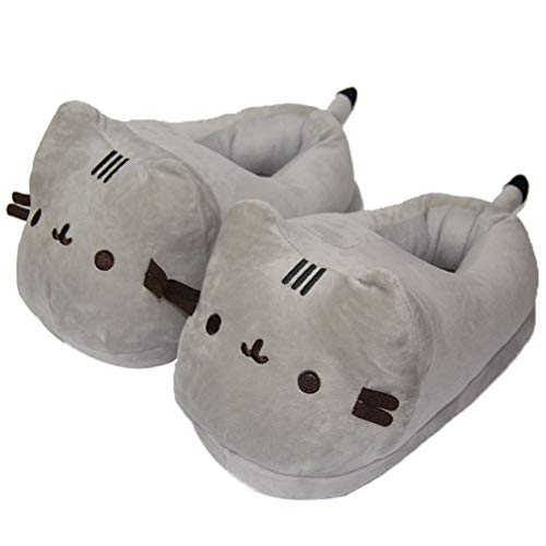 Zapatillas Anime Cartoon Pusheen Cat Home Zapatillas de Felpa Zapatillas de Invierno para casa