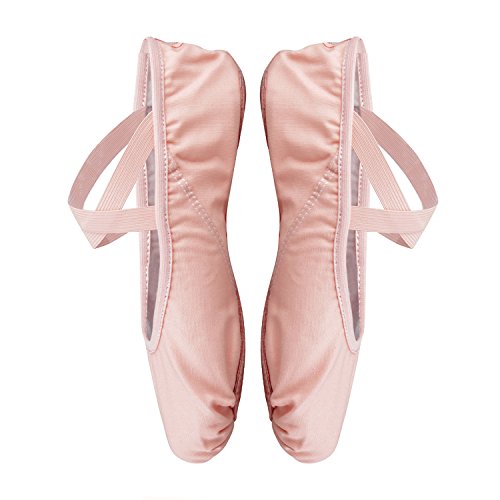 Zapatillas de Ballet Canvas Dance Zapatos Split Único Rosa 26 Zapatillas de Ballet Canvas Dance Zapatos Split Único Rosa 26