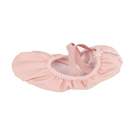 Zapatillas de Ballet Canvas Dance Zapatos Split Único Rosa 26