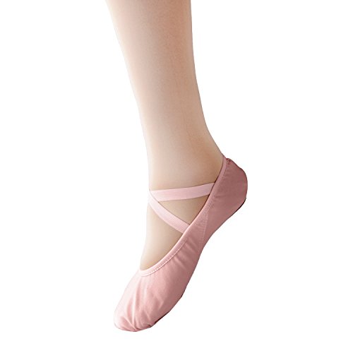 Zapatillas de Ballet Canvas Dance Zapatos Split Único Rosa 33