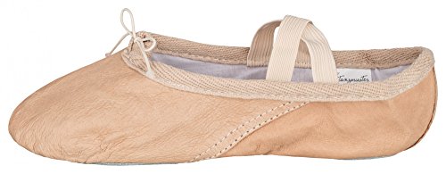 Zapatillas de Ballet - Cuero, Suela Entera de Cuero - Beige - Talla: 32