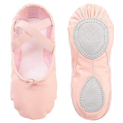 Zapatillas de Ballet Danza Canvas para Niña y Mujer Calzado de Danza Suela Partida de Cuero Tallas 22-44