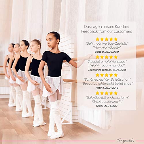 Zapatillas de Ballet - Lino, Suela Entera de Cuero - Blanco - Talla: 32