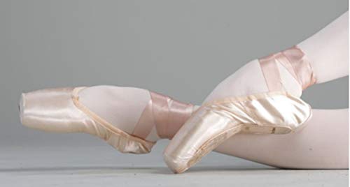 Zapatillas de Ballet para niñas/Mujeres en Color Rosa con Almohadillas para Puntera y Cintas Zapatillas de Ballet para niñas/Mujeres en Color Rosa con Almohadillas para Puntera y Cintas