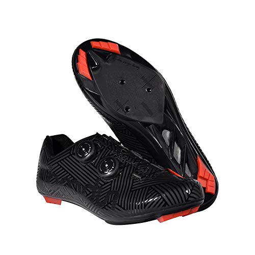 Zapatillas de Bicicleta Montaña Calzado Bicicleta Zapatos de Bicicleta Antideslizantes Transpirables para Hombres para Ciclismo Carretera de montaña 2 Colores,Black,44