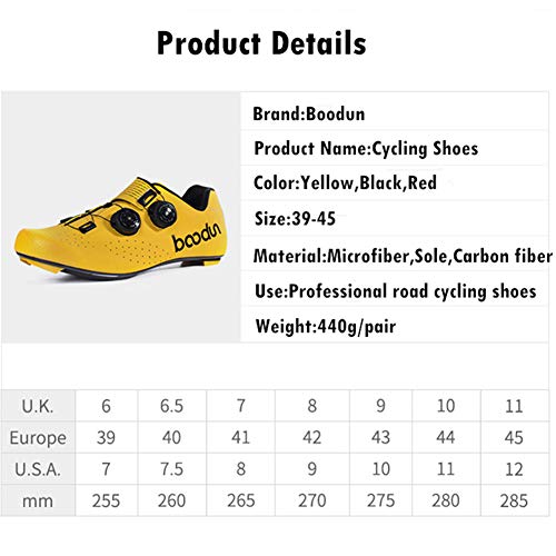 Zapatillas de Bicicleta Montaña Fibra Carbono Calzado Bicicleta Zapatos de Bicicleta Antideslizantes Transpirables para Hombres para Ciclismo Carretera de montaña A,Black,43