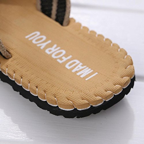 Zapatillas de Casa para Hombre Yesmile Zapatos de Verano de Hombre con Patrón del Alfabeto Chanclas de Interior o al Aire Libre Sandalias de Casa de Baño (43, marrón)