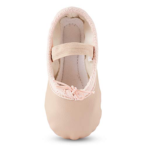 Zapatillas de Danza Cuero Zapatos de Ballet y Gimnasia Baile para Niña y Mujer Beige 32 Zapatillas de Danza Cuero Zapatos de Ballet y Gimnasia Baile para Niña y Mujer Beige 32