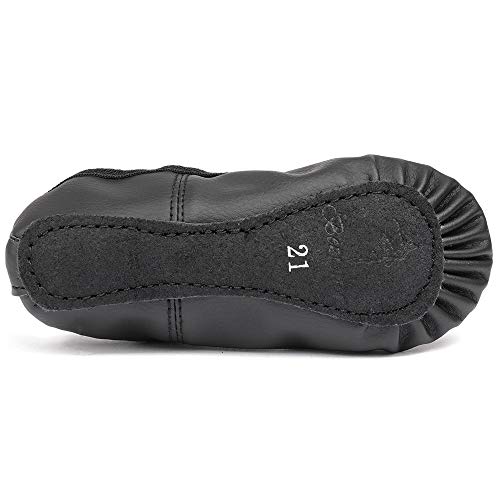 Zapatillas de Danza Cuero Zapatos de Ballet y Gimnasia Baile para Niña y Mujer Negro 30 Zapatillas de Danza Cuero Zapatos de Ballet y Gimnasia Baile para Niña y Mujer Negro 30