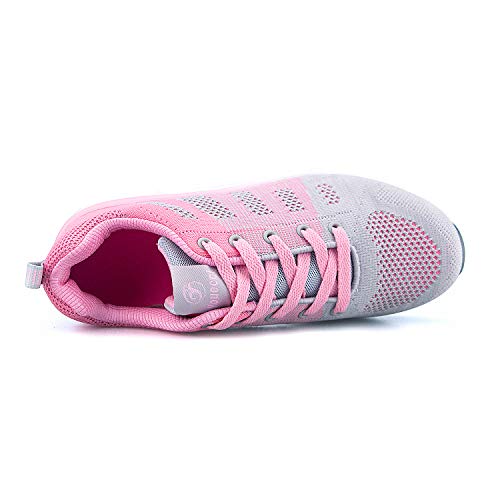 Zapatillas de Deporte atléticas para Mujer Zapatillas de Deporte con amortiguación de Aire Transpirable Moda Deportiva Gimnasio Jogging Tenis Entrenadores de Fitness Caqui 36 EU