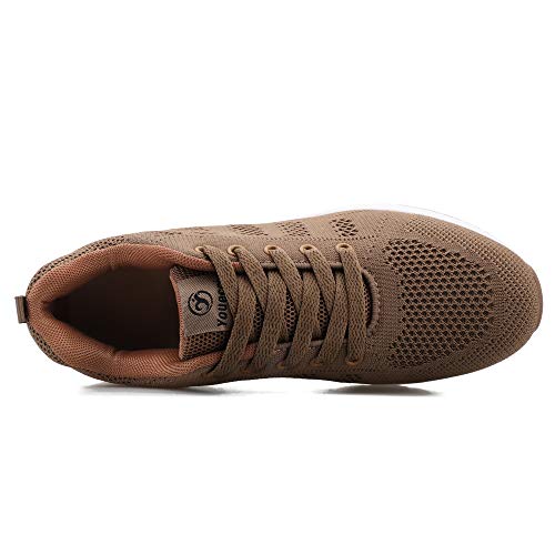 Zapatillas de Deporte atléticas para Mujer Zapatillas de Deporte con amortiguación de Aire Transpirable Moda Deportiva Gimnasio Jogging Tenis Entrenadores de Fitness Caqui 36 EU Zapatillas de Deporte atléticas para Mujer Zapatillas de Deporte con amortiguación de Aire Transpirable Moda Deportiva Gimnasio Jogging Tenis Entrenadores de Fitness Caqui 36 EU