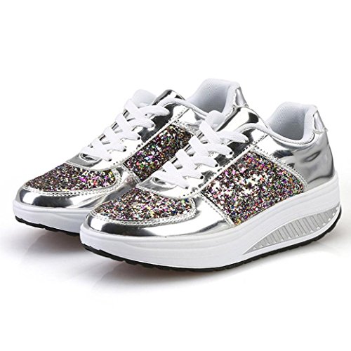 Zapatillas de deporte de mujer, Covermason Ladies Sequins Shake Sneakers