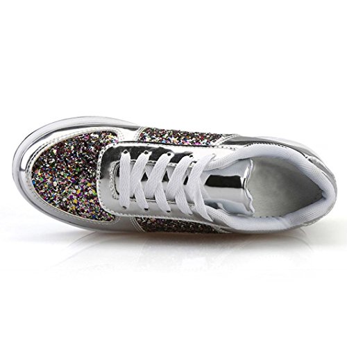 Zapatillas de deporte de mujer, Covermason Ladies Sequins Shake Sneakers