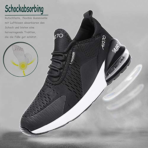 Zapatillas de Deportes Hombre Mujer Zapatos Deportivos Libre para Correr Calzado Sneakers Running 12BlackWhite37EU Zapatillas de Deportes Hombre Mujer Zapatos Deportivos Libre para Correr Calzado Sneakers Running 12BlackWhite37EU