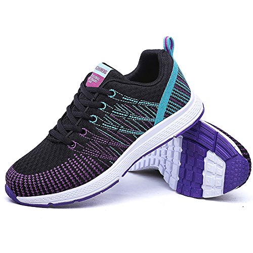 Zapatillas de Deportivos de Running para Mujer Gimnasia Ligero Sneakers Morado 38 Zapatillas de Deportivos de Running para Mujer Gimnasia Ligero Sneakers Morado 38