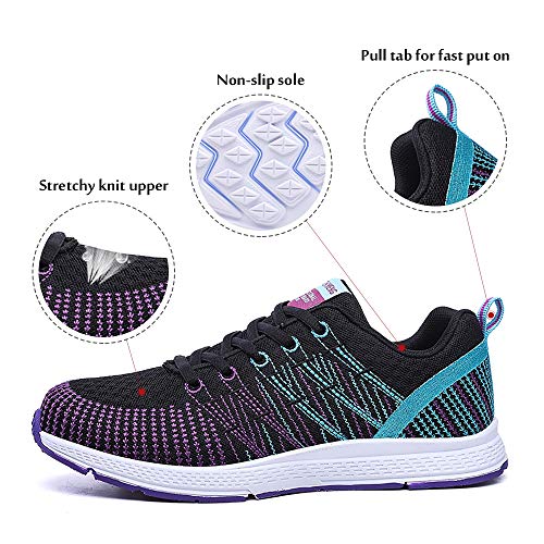 Zapatillas de Deportivos de Running para Mujer Gimnasia Ligero Sneakers Morado 39 Zapatillas de Deportivos de Running para Mujer Gimnasia Ligero Sneakers Morado 39