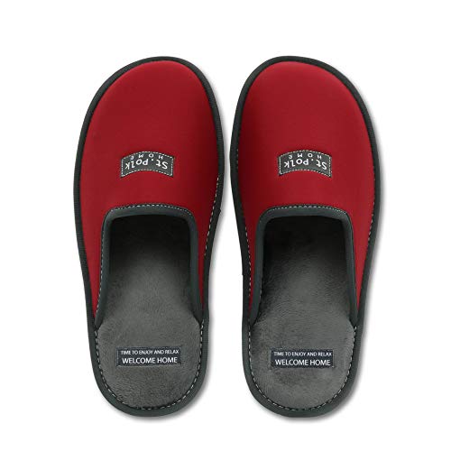Zapatillas de Estar por casa Hombre/Mujer. Slippers para Verano e Invierno/Pantuflas cómodas, Resistentes, Transpirables y de Interior Suave. Suela de Goma Antideslizante (43 EU, Granate) Zapatillas de Estar por casa Hombre/Mujer. Slippers para Verano e Invierno/Pantuflas cómodas, Resistentes, Transpirables y de Interior Suave. Suela de Goma Antideslizante (43 EU, Granate)