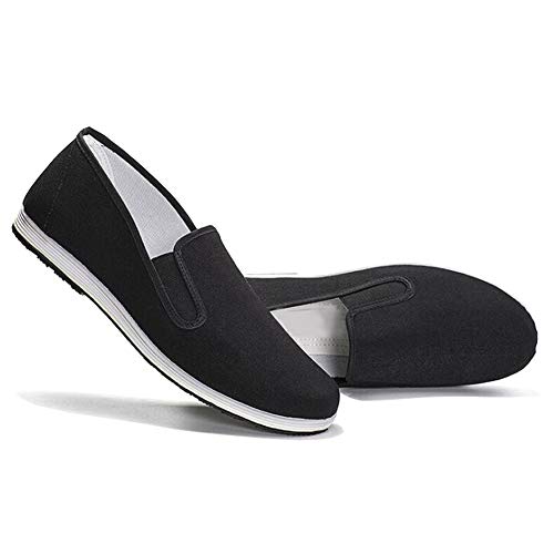 Zapatillas de Estilo Chino Kung Fu Artes Marciales Zapatos Tai Chi Suela de Goma Unisex Negro Tamaño EU 44 Zapatillas de Estilo Chino Kung Fu Artes Marciales Zapatos Tai Chi Suela de Goma Unisex Negro Tamaño EU 44