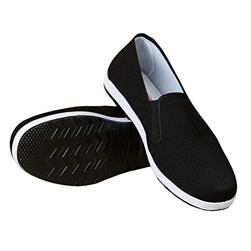 Zapatillas de Estilo Chino Kung Fu Artes Marciales Zapatos Tai Chi Suela de Goma Unisex Negro Tamaño EU 44 Zapatillas de Estilo Chino Kung Fu Artes Marciales Zapatos Tai Chi Suela de Goma Unisex Negro Tamaño EU 44