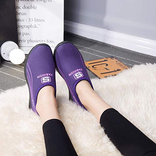Zapatillas de gimnasia con cuña para mujer, running, carreras, deportivas, de verano, premio para mujer, deportivas, cómodas, negras, para caminar, adelgazar Plateado Size: 36 EU Zapatillas de gimnasia con cuña para mujer, running, carreras, deportivas, de verano, premio para mujer, deportivas, cómodas, negras, para caminar, adelgazar Plateado Size: 36 EU