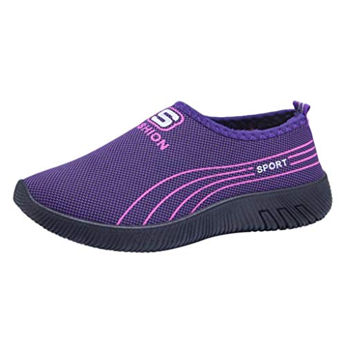 Zapatillas de gimnasia con cuña para mujer, running, carreras, deportivas, de verano, premio para mujer, deportivas, cómodas, negras, para caminar, adelgazar Plateado Size: 36 EU