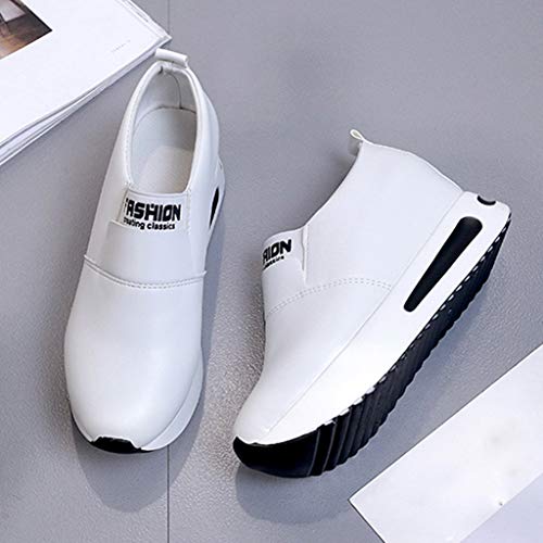 Zapatillas de Plataforma Cuña Deportivo para Mujer Primavera Verano PAOLIAN Zapatos Escolares Running Aire Libre Exterior Señora Casual Calzado Piel Sintético Chica Ddolescente EU 35-40 Zapatillas de Plataforma Cuña Deportivo para Mujer Primavera Verano PAOLIAN Zapatos Escolares Running Aire Libre Exterior Señora Casual Calzado Piel Sintético Chica Ddolescente EU 35-40