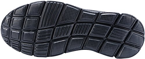 Zapatillas de Seguridad Mujer/Hombre DY-112, Zapatos de Trabajo con Punta de Acero Ultra Liviano Suave y cómodo Transpirable, Negro Blanco, 39 EU