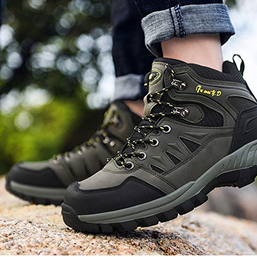 Zapatillas De Senderismo Impermeable Y Transpirable Deslizamiento Resistente Al Desgaste para Hombre Enviar Calcetines Verde del Ejército 39 EU