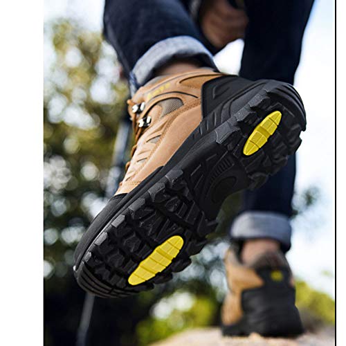 Zapatillas De Senderismo Impermeable Y Transpirable Deslizamiento Resistente Al Desgaste para Hombre Enviar Calcetines Verde del Ejército 39 EU