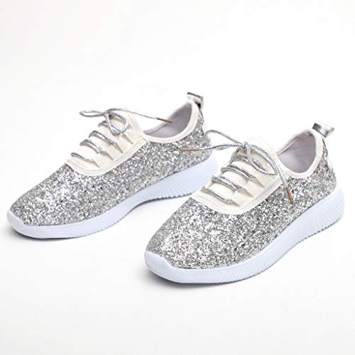 Zapatillas Deportivas Running Mujer de Correr con Cordones y Fondo Suave con Lentejuelas y Lentejuelas Zapatos Casual Ligero y Comodo Athletic Respirabl Sneakers riou Zapatillas Deportivas Running Mujer de Correr con Cordones y Fondo Suave con Lentejuelas y Lentejuelas Zapatos Casual Ligero y Comodo Athletic Respirabl Sneakers riou