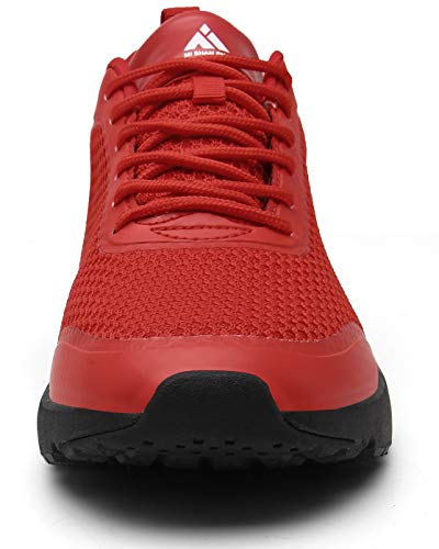 Zapatillas Fitness Hombre Aire Libre y Gimnasio Deporte Sneakers Casual Transpirables Zapatos Rojo 44 EU