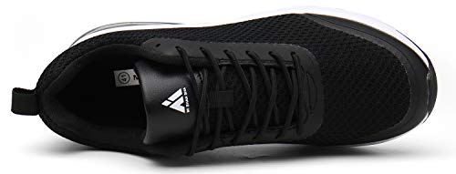 Zapatillas Fitness Hombre Aire Libre y Gimnasio Deporte Sneakers Casual Transpirables Zapatos St.1 Negro 43 EU