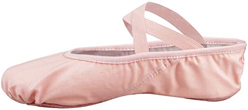 Zapatillas Media Punta de Ballet Suela Partida de Cuero Zapatos de Ballet Tallas Rosa 29