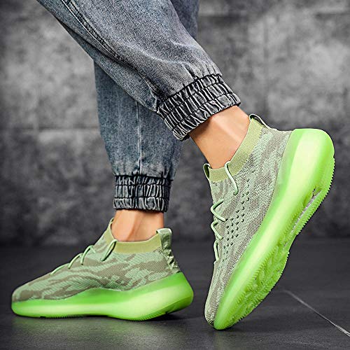 Zapatillas Moda Running para Hombre Deportivas Hombre Mujer Zapatos para Correr Gimnasio Sneaker Aire Libre y Deportes Calzado Green 40