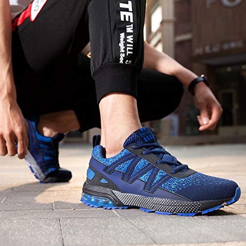 Zapatillas para Correr con Amortiguación Zapatillas para Zapatos de Running Zapatillas Ligero de Carretera al Aire Libre Transpirable para Hombres Azul 44 Zapatillas para Correr con Amortiguación Zapatillas para Zapatos de Running Zapatillas Ligero de Carretera al Aire Libre Transpirable para Hombres Azul 44